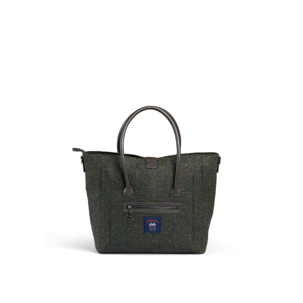 Mamas and Papas DALES GREEN Abraham Moon Tweed Baby Nappy Tote Changing Bag