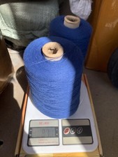 set of 2 wool/cotton blend yarn cone