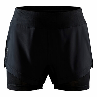 Craft Damen Trainingshose Running Pants kurze Laufhose Essence ADV 2-in1-Shorts