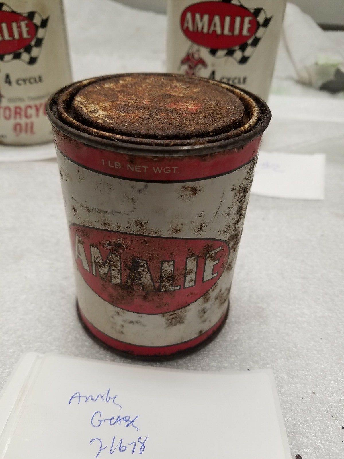 amalie oil can motorcycle Grease Vintage Collectible Antique honda