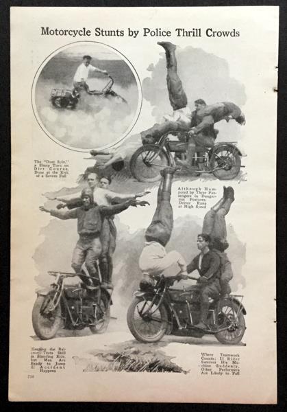 Chicago Police Motorcycle Stunt Riders 1925 pictorial