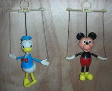 VINTAGE MICKEY MOUSE/DONALD DUCK STRING PUPPETS MARIONETTE 1960 WALT DISNEY PROD