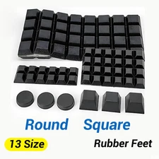 Round/Square Rubber Feet Self-Adhesive Bumper Furniture Silent Shock Absorption