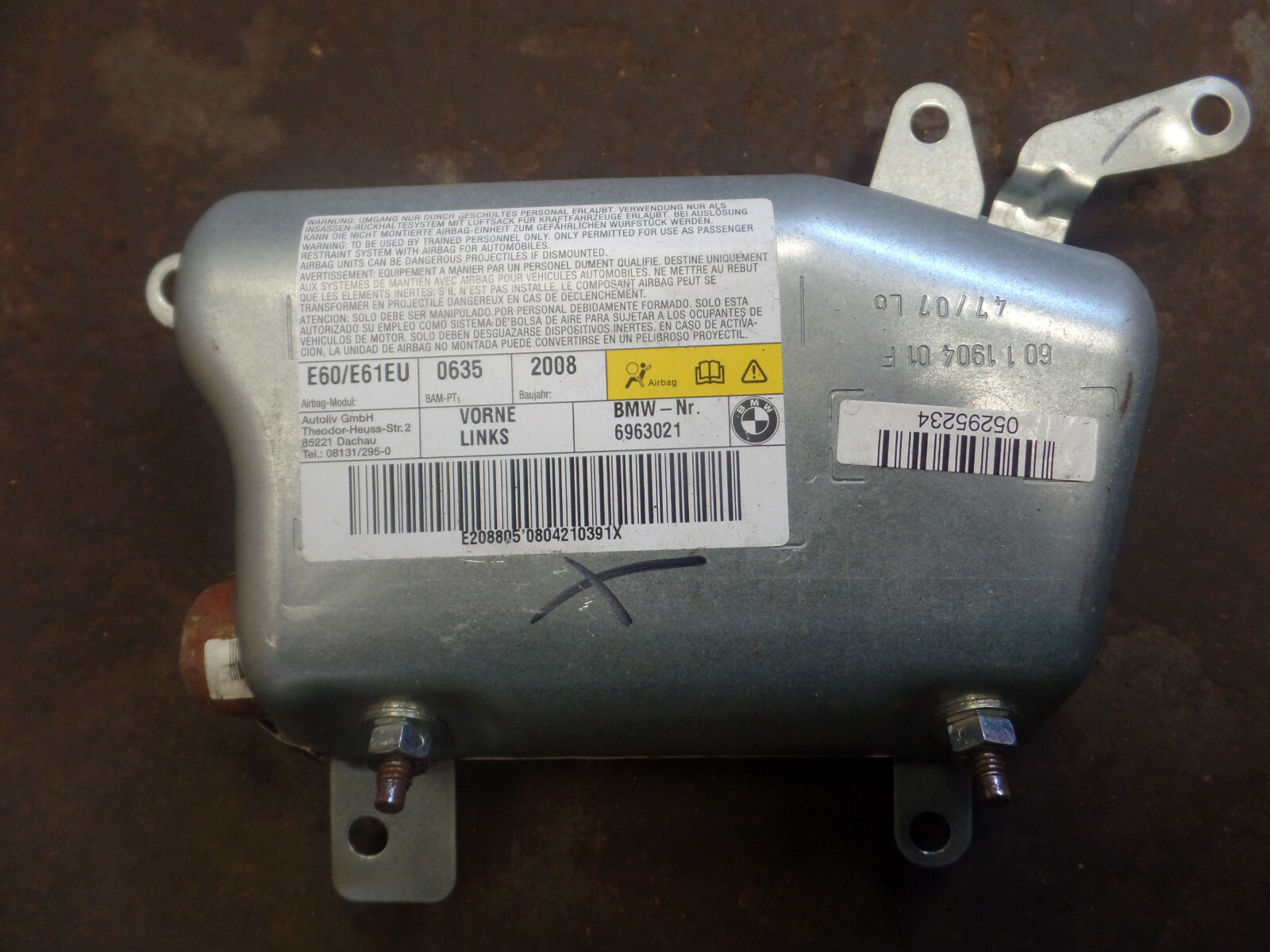 BMW E60 5 Series Front Door Airbag Right Side 72126963022 for sale 