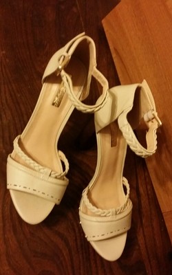 cream ankle strap sandals