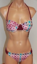 NWT Hula Honey Swimsuit Bikini Bandeau 2 piece Set Sz S Wine