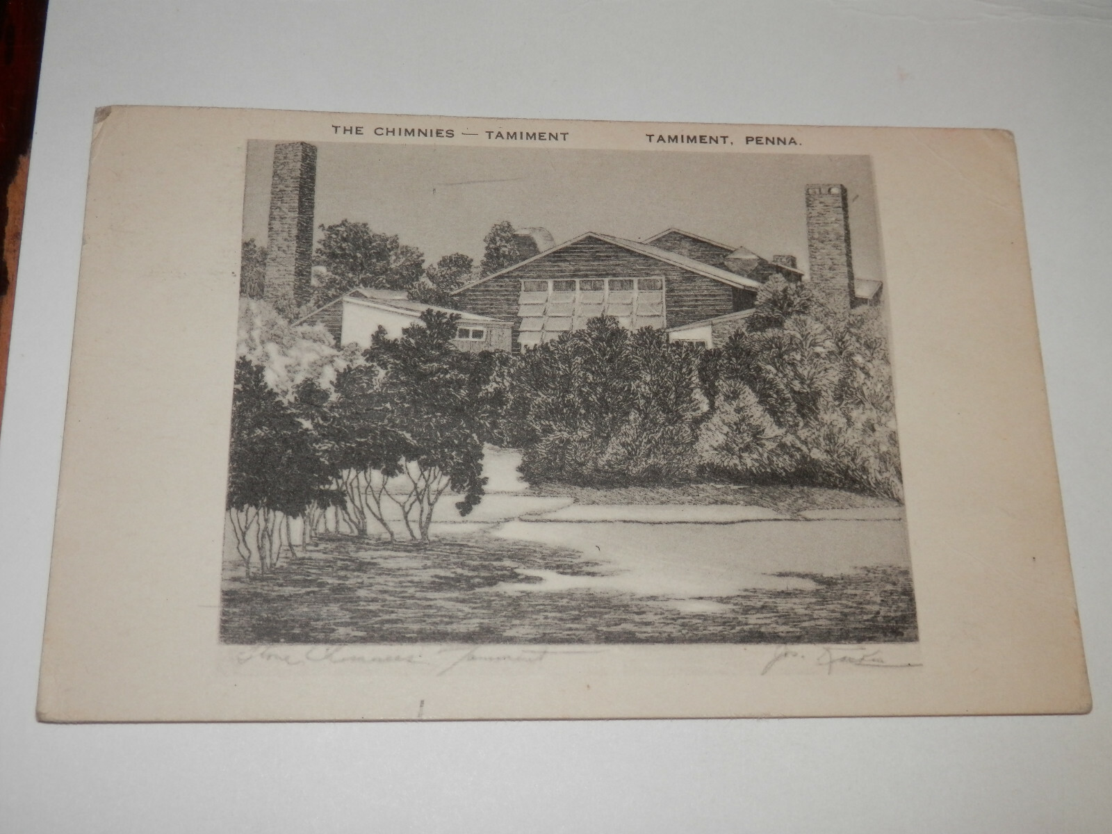 TAMIMENT PA - 1947 POSTCARD - THE CHIMNIES - PIKE COUNTY | eBay