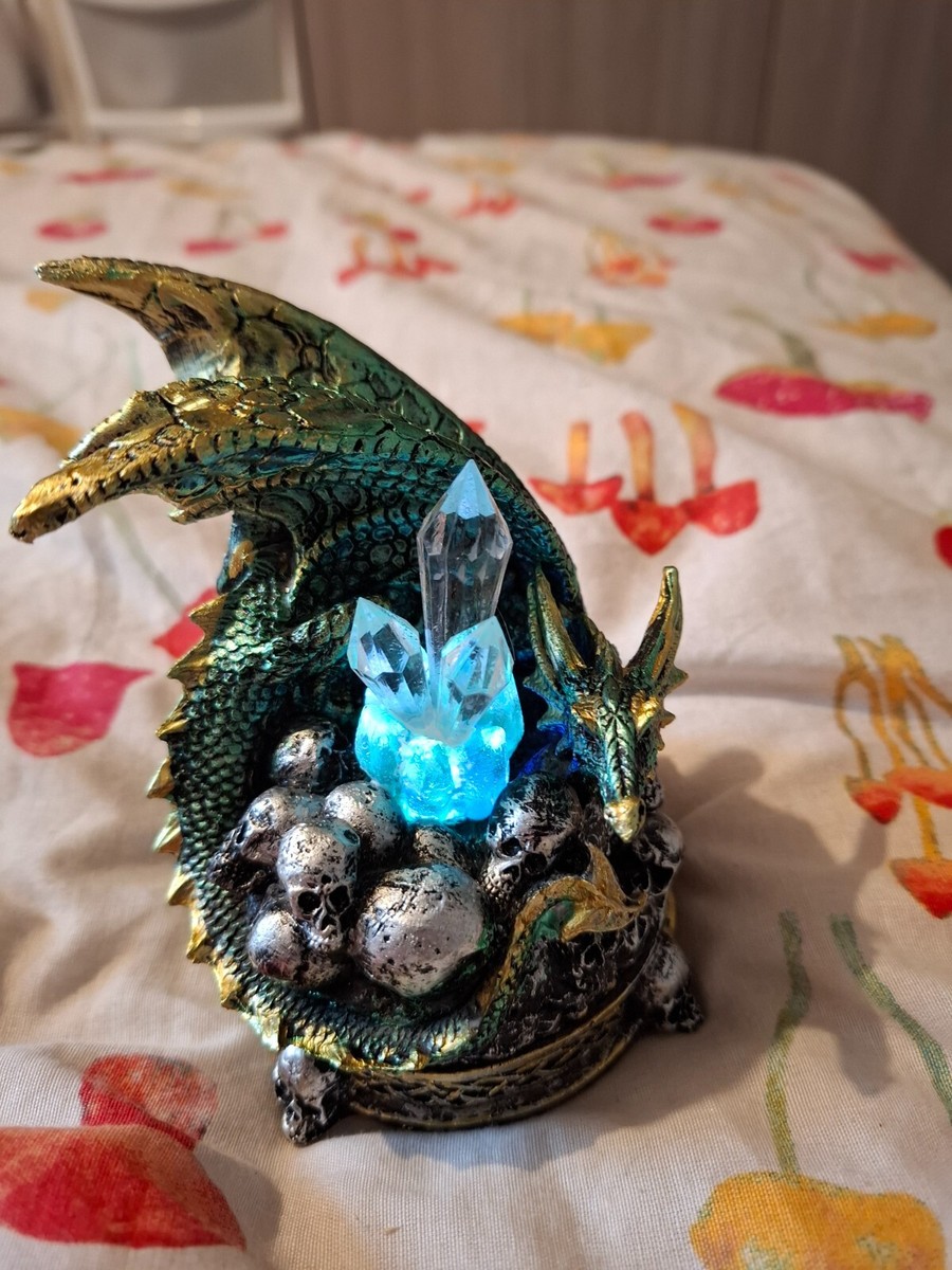 Nemesis Now Crystal Crypt - Grüne Drachen Schmuckschatulle Aus Harz, 14 Cm, Handbemalt