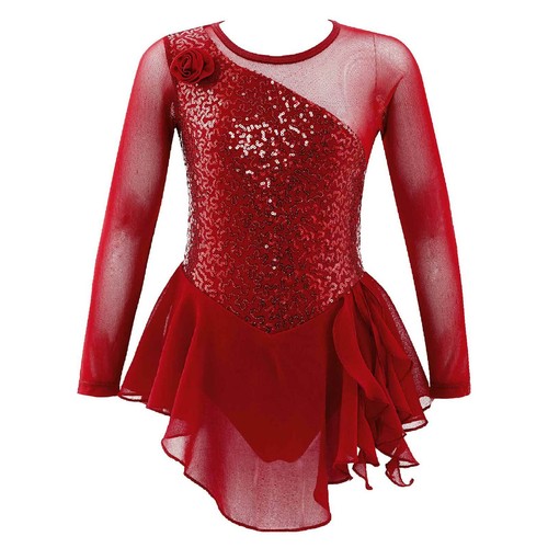 Niños Niñas Patinaje sobre Hielo Vestidos Ballet Leotardo Vestido Gimnasia Body Falda - Imagen 3 de 22