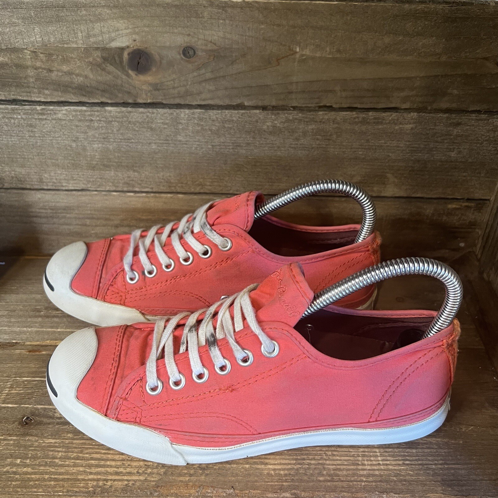 Womens Converse Jack Purcell Light Red Low Top Canvas Shoes Sneakers Size 6.5 M thumbnail 2