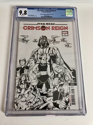 STAR WARS CRIMSON REIGN #1 2ND PRINT 1:25 CUMMINGS SKETCH VARIANT CGC 9.8 | RARE
