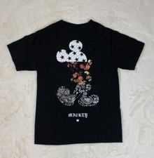Disney Mickey Mouse Print Juniors Black Tee Shirts Size Small Pre-Owned 