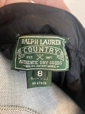 Ralph Lauren Womens Vintage Black Country Skirt Rare Size 8  24  X 43  