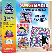 SUNGEMMERS Gem Window Art Suncatcher Kit for Kids 6-8 9 10 11 12 - Birthday Gift