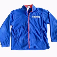 New York Giants Men  s Reebok Fleece NFL Football Blue Full Zip Jacket Size Large
