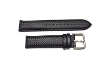 BULOVA black strap LUNAR PILOT SBK96B251 96B251 96A225 20mm new GENUINE 8691562