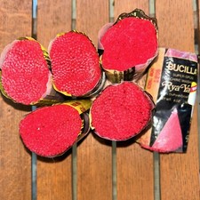 Vtg Bucilla Rya Yarn Acrylic Latch Hook 4  Lot Of 6 404 Pinkish Red Made In USA