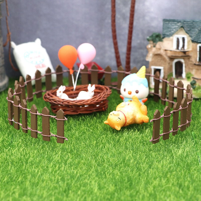 1/12 Scale Miniature Dollhouse Handrail Fence - Wooden Model House Furniture Decor