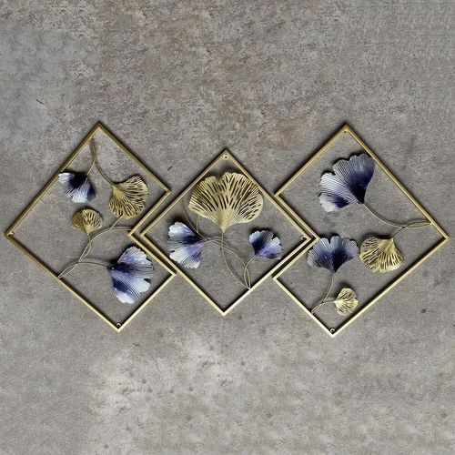 Groß Deko Wand Ginkgo Ginko Blatt gold Metall Wandbild Wanddekoration Wanddeko - Bild 7 von 13