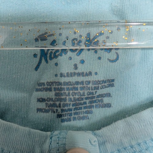 Nick & Nora Cocktail Sleep Shirt Womens Size Small Blue Tropical Drinks Cotton - Picture 8 of 14