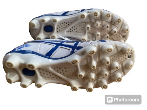 Asics White Football Boots Youth Kids Junior Pre-Owned C802Y US Size 1 - Picture 4 of 5