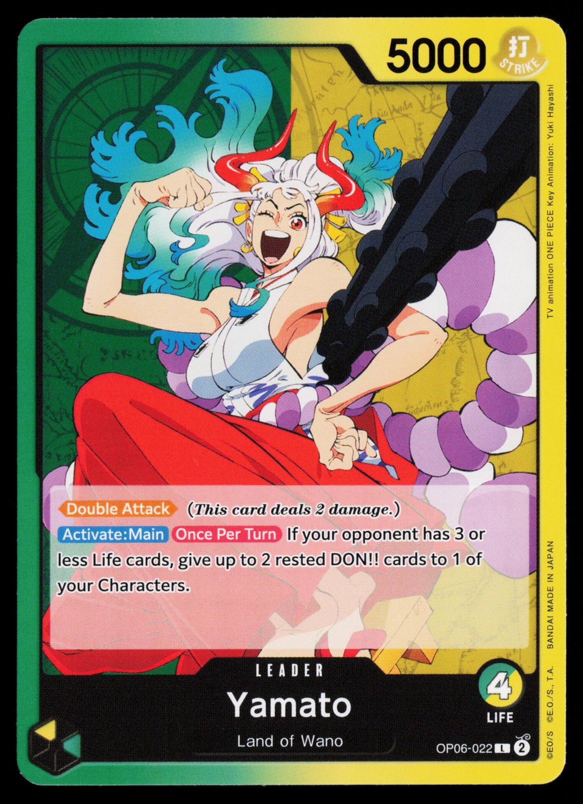 Yamato OP06-022 Leader Wings of the Captain One Piece Near Mint