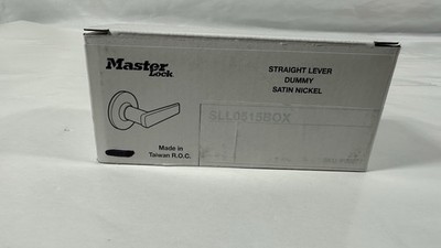 Master Lock SLL0515BOX Straight Lever Dummy Door Handle Satin Nickel New Box
