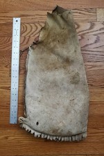 Native American Indian Medicine Bag, Very Old, Large, 23"x11" Circ: 1870-80s