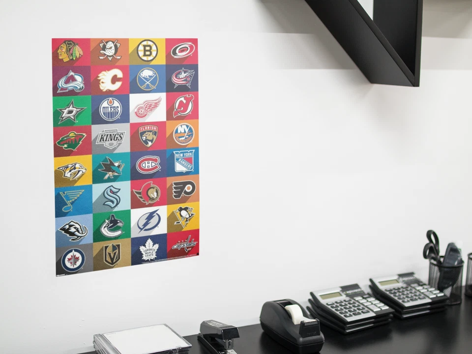 НХЛ хоккей команды стены виниловая наклейка плакат холст печать съемный клей - Изображение 3 из 4