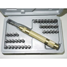 Klutch 36-Pc. Letter/Number Metal Stamp Set