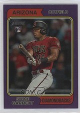 2023 Topps Heritage Hot Box Chrome Purple Refractor Stone Garrett #210 3q7