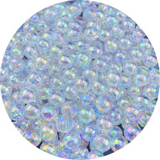 300 Pcs 10mm Acrylic Round Beads AB Colors Round Spacer Beads for Earring Bracel