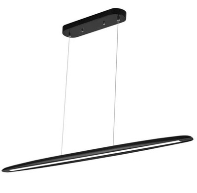 YISDESIGN 59 inch Integrated Led Pendant Light 40w Dimmable Wood Black 