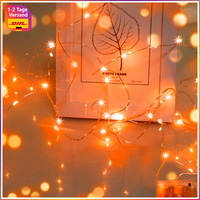 Lichterkette Halloween Deko 50 Leds 5M Orange IP65 Wasserdicht FüR Party Fenster