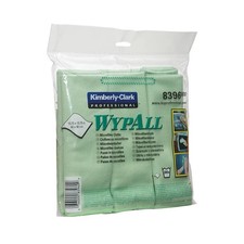 Image of Wypall Microfibre Cleaning Cloth Green (Pack of 6)