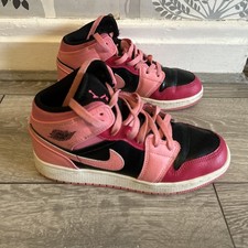 Nike AIR JORDAN 1 MID GS CORAL CHALK taglia 5 UK 554725-662