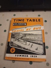 1959 EAST YORKSHIRE MOTOR SERVICES TIMETABLE. MAP.