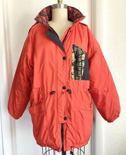 Obermeyer Junior Snow Ski Jacket Sz 18 Coat Neon Hooded Full Zip Teen Youth
