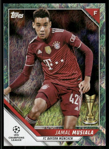 Jamal Musiala #51 2021 Topps UEFA Champions League Jade card