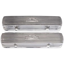 1962-79 Pontiac V8 Classic Aluminum Finned Valve Covers Polished