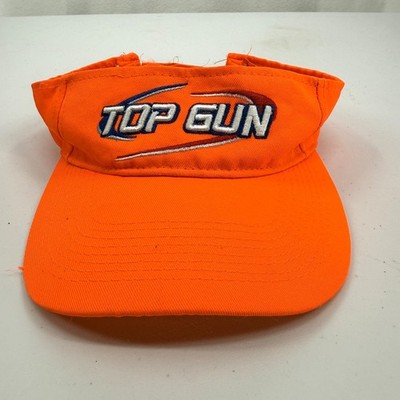 Top Gun Sports Visor Unisex OSFA Orange Embroidered Logo Adjustable Strap