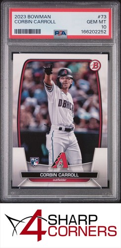 2023 BOWMAN #73 CORBIN CARROLL RC DIAMONDBACKS PSA 10