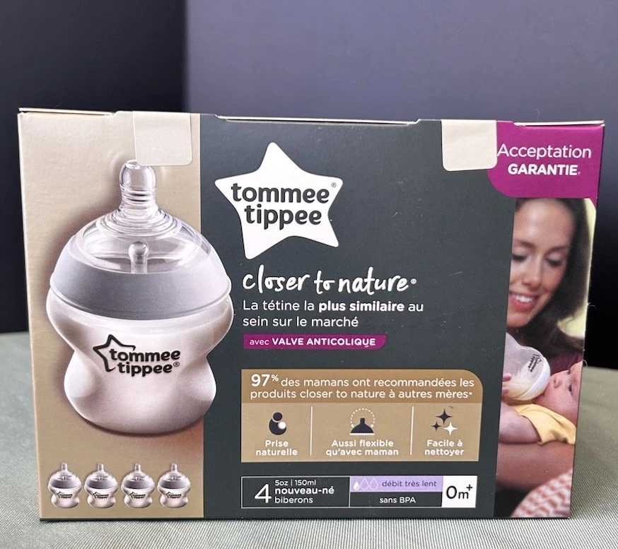 NUEVO Tommee Tippee Advanced 5oz biberones anticólicos - 4 ct Foto 2 de 4