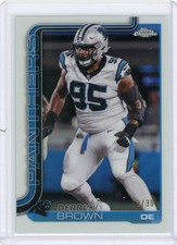 2025 Topps Chrome #47 Derrick Brown White Refractor /30 Panthers