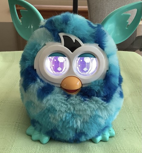 Hasbro Furby Boom Blue Aqua WAVES Interactive 2012 Tested Works