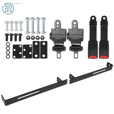 2 Retractable Golf Cart Seat Belts  Bracket Kit for Ezgo Yamaha Club Car NEW