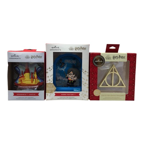 76 - Set of Three Harry Potter Hallmark Keepsake Christmas Ornaments |Pod 1-74|
