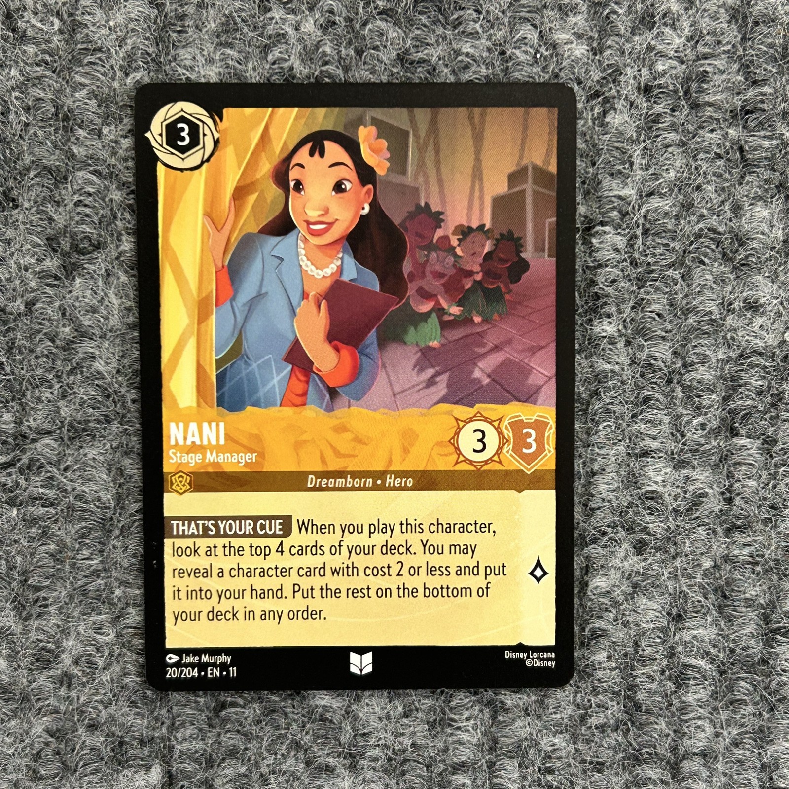 Disney Lorcana Winterspell Nani Stage Manager 20/204 Uncommon NM 