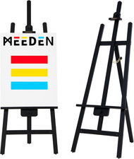 Black Easel for Painting: a Frame Wood Easel for Adults Artists Display Sign- Ho
