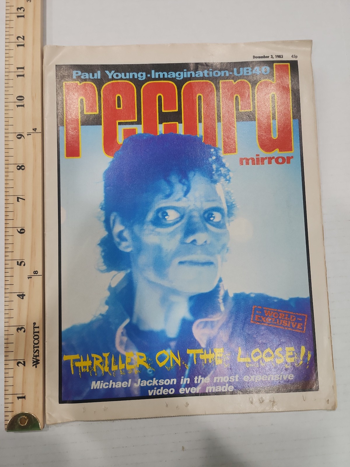 Vintage 12/3/83 Record Mirror Magazine Complete - Michael Jackson Thriller Video